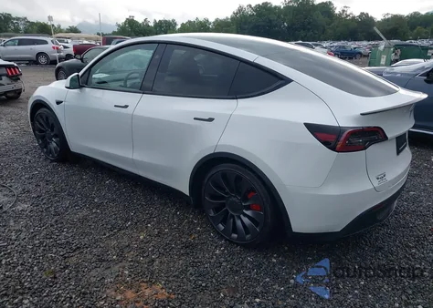 2023 Tesla Model Y Performance Dual Motor All-Wheel Drive z USA, uszkodzony, nr VIN 7SAYGDEF0PF835548
